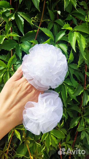 Банты для волос белые