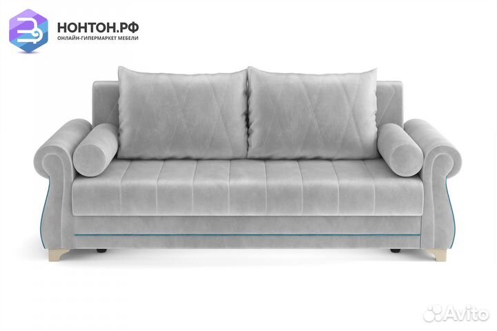 Диван книжка Порто М светло-серый