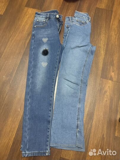 Вещи на девочку пакетом 140р