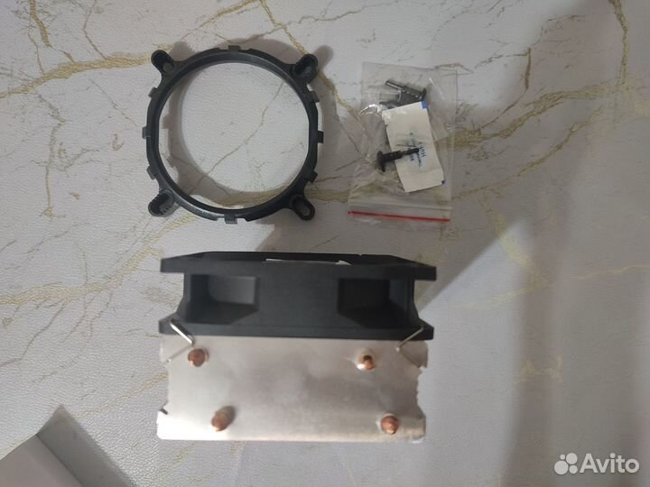 Кулер для процессора, 2 мед трубки, 1 вентилятор