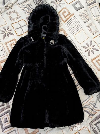 Шуба мутоновая с капюшоном