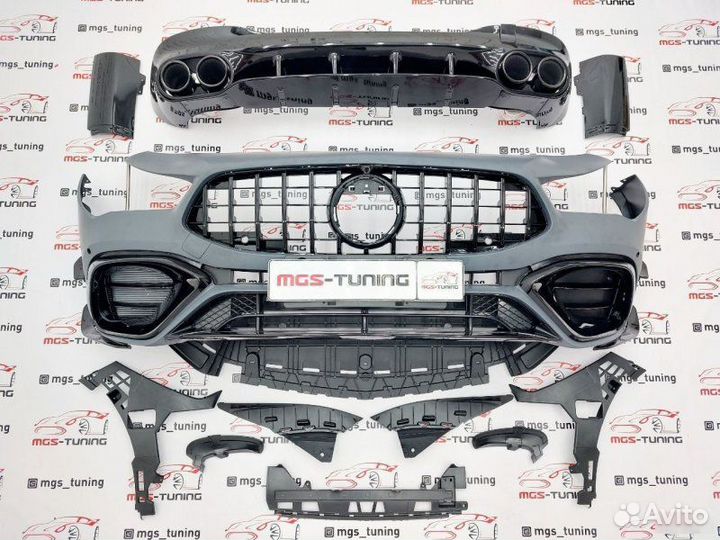 Обвес в стиле CLA45 AMG Black для Mercedes CLA 118