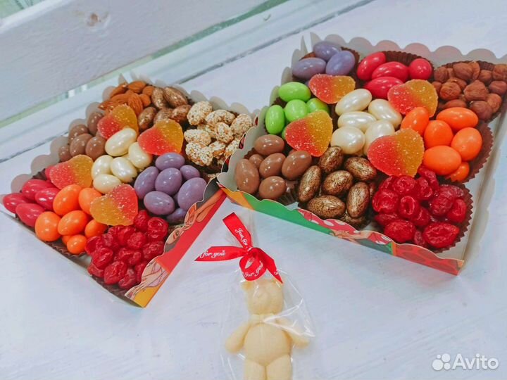 Подарочные наборы сухофрукты орехи