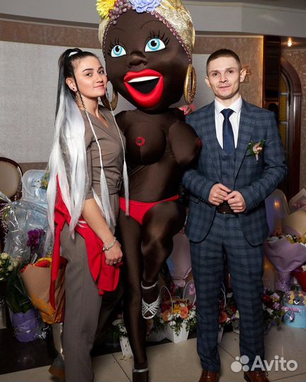 Шуточный стриптиз.ростовые куклы