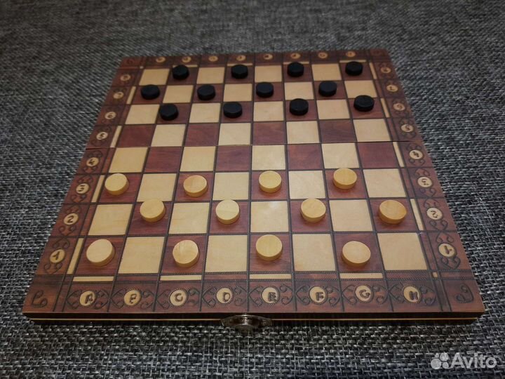 Шахматы Шашки Нарды 3в1, Размер 29х29
