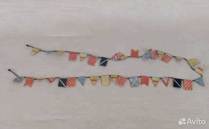 Гирлянда флажки для мини-ёлки СССР