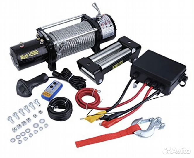 Лебедка 12v Electric Winch со стальным тросом