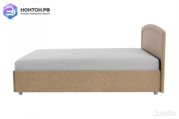 Тахта с овальной спинкой темно-бежевая