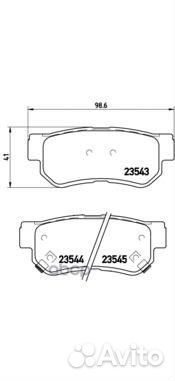 Колодки тормозные дисковые зад P30014 Brembo