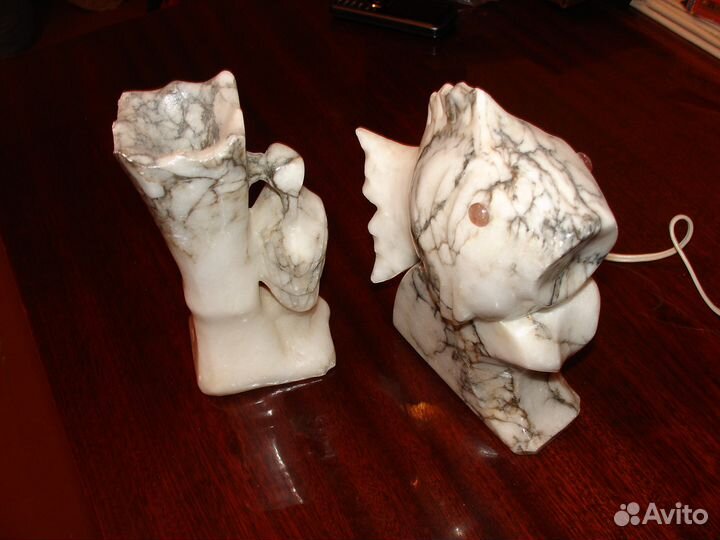 Ночник и вазочка из натурального камня