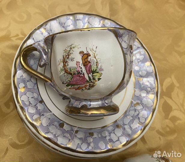 Сервиз кофейный рисунок Пастух и пастушка