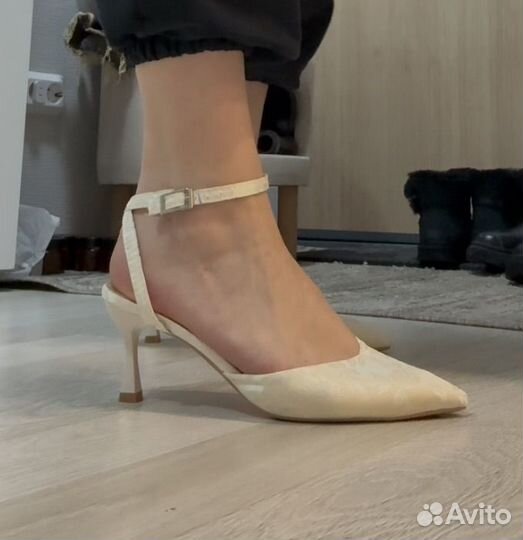 Туфли свадебные молочные айвори шампань 39 размер