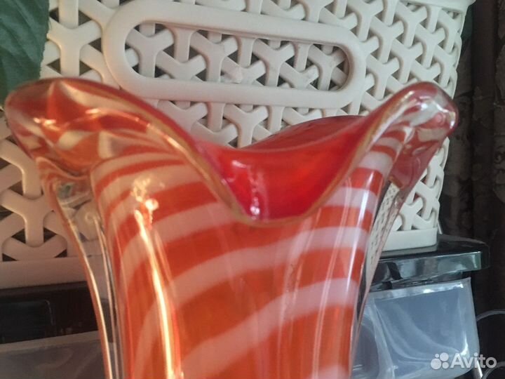 Ваза цветное стекло СССР