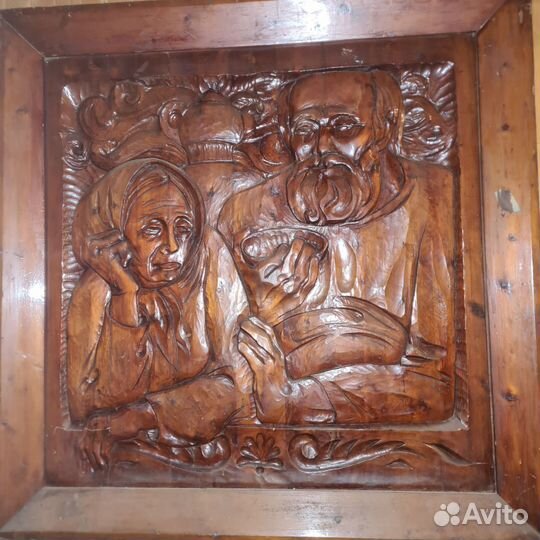 Антикварные деревянные панно