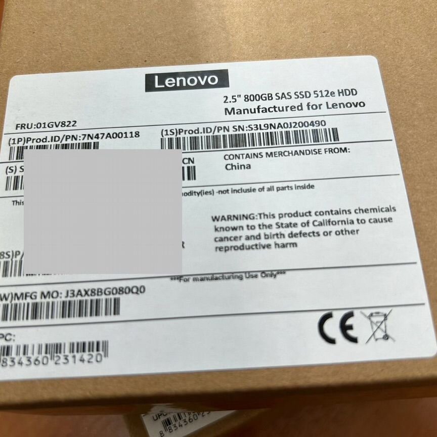 [PM1635A] Жесткий Диск Samsung Lenovo Ssd 800gb 7n47 Pm1635a