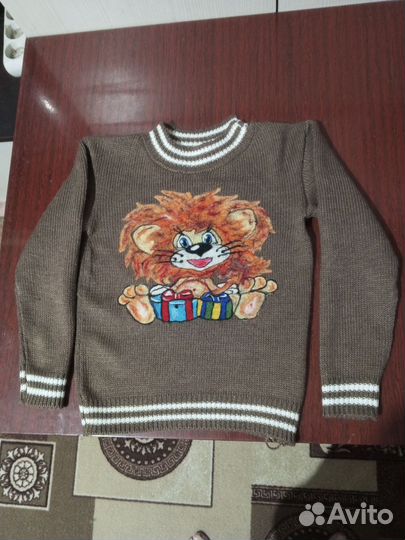 Вязание на заказ машина 5кл.,рисунок шерстью,спицы