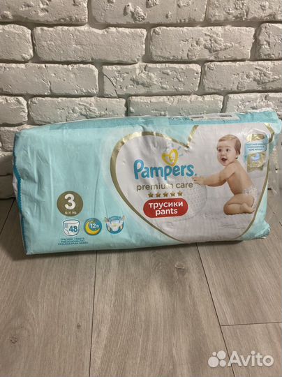 Подгузники-трусики Pampers premium care pants 3