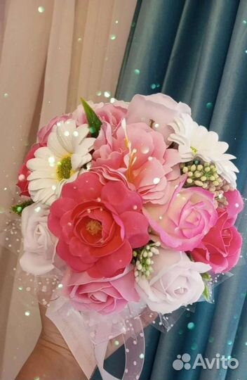 Корзинка из мыльных роз