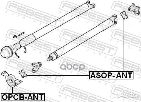 Крестовина карданной передачи opel antara