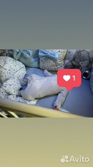 Комплет детских бортиков на кроватку «Мишки Тедди»