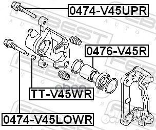 Втулка направляющая суппорта тормозного заднего