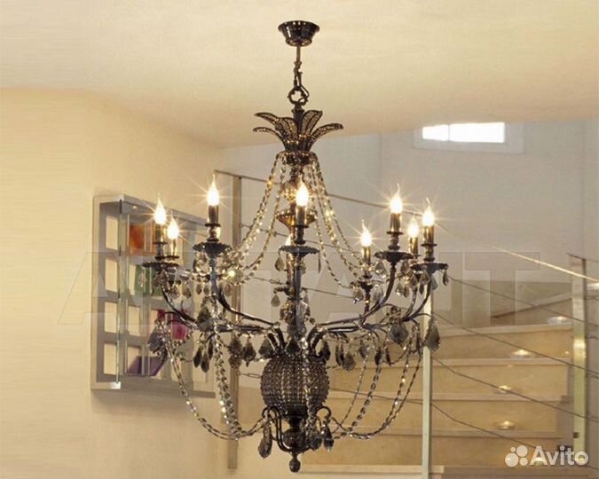 Almerich Volga Fume Люстра черное стекло