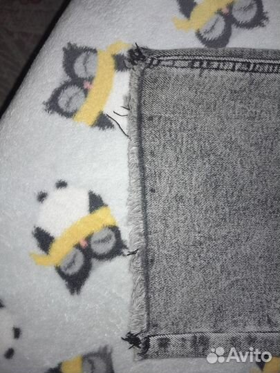 Джинсы женские широкие серые