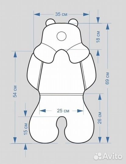 Матрасик вкладыш в коляску