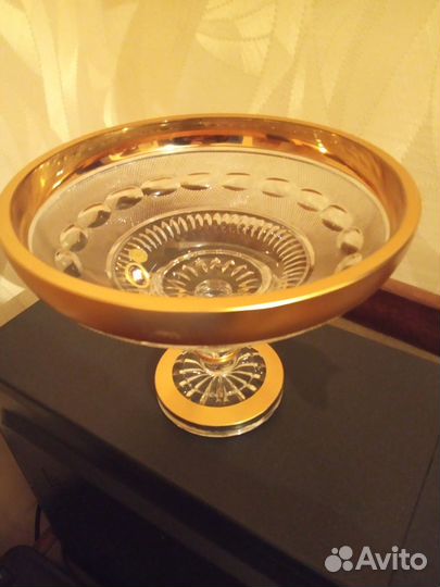 Хрустальная ваза для фруктов (новая)