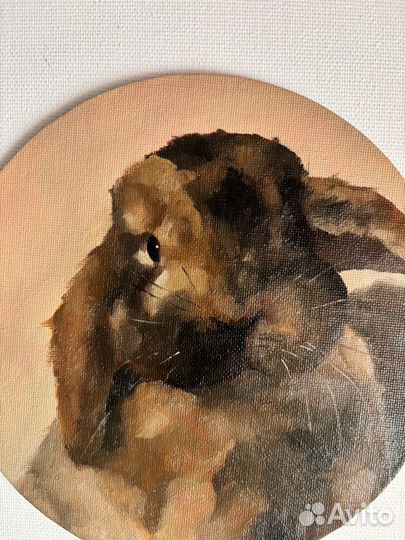 Крольчонок. Картина маслом