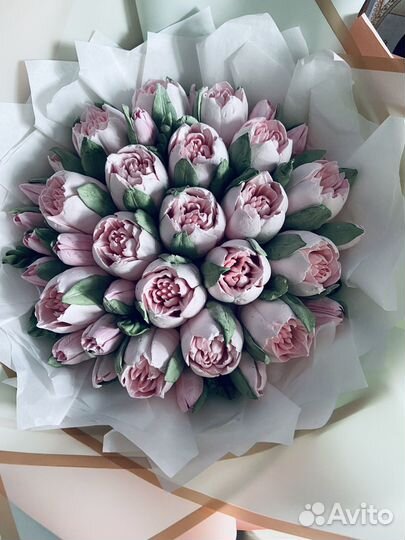 Цветы/Букет из зефира/ на день воспитателя/учителя