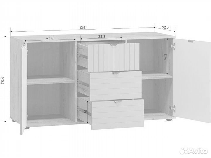 Тумба Монблан-2 Line Milk