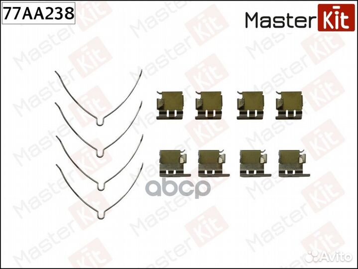 Комплект установочный тормозных колодок toyota