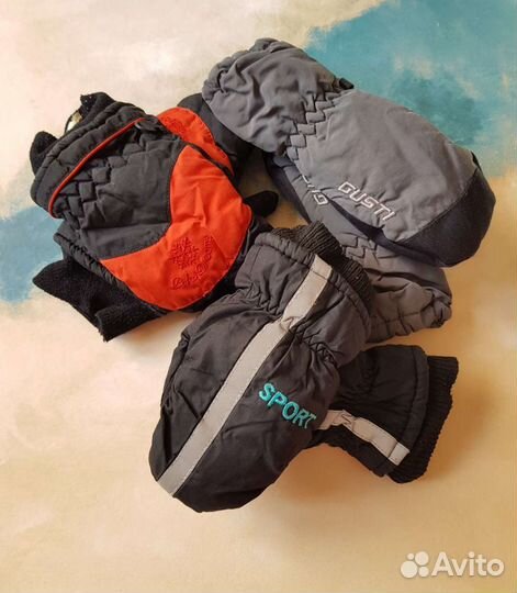 Варежки краги детские на 4-7 лет