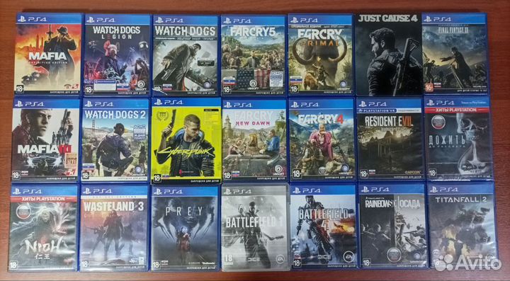 Диски на PS4 в ассортименте