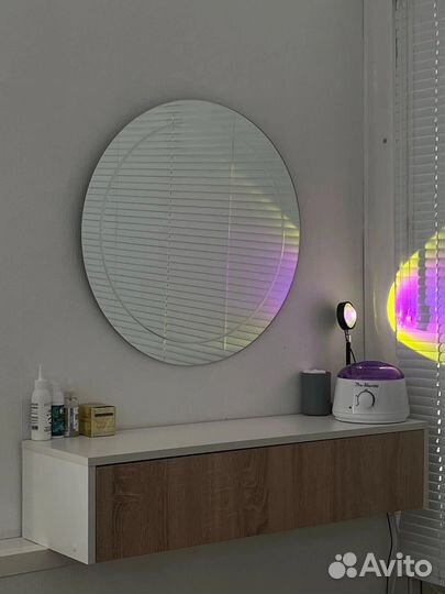 Зеркало с подсветкой и тумба