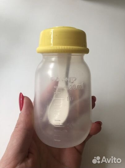 Бутылочка с ложкой pigeon