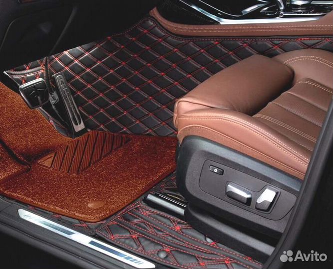 3D Коврики Toyota Высокие Борта Экокожа