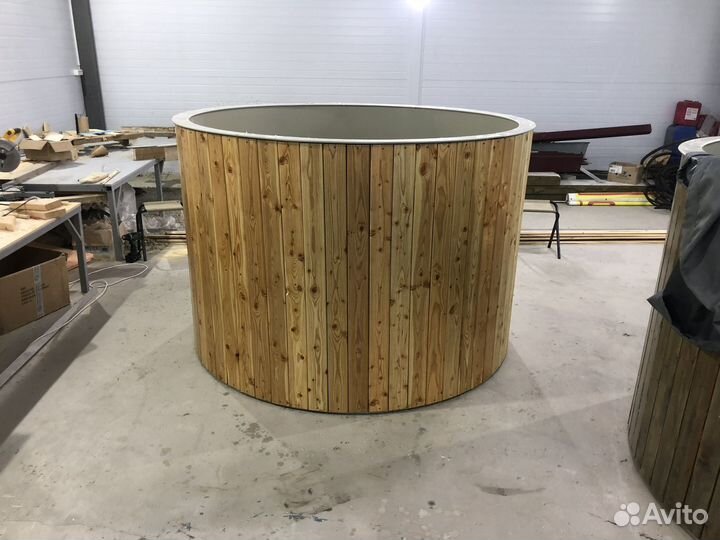 Банный чан, купель на дровах