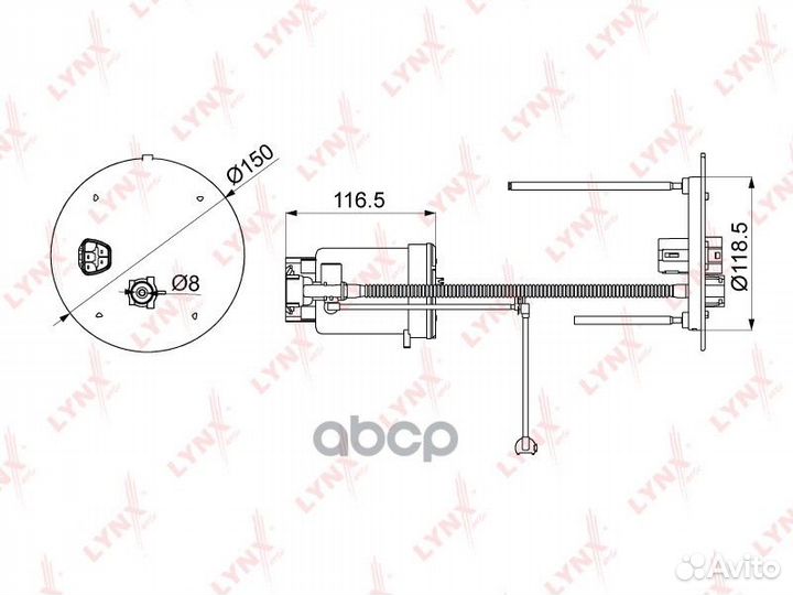 Фильтр топливный LF1070M lynxauto