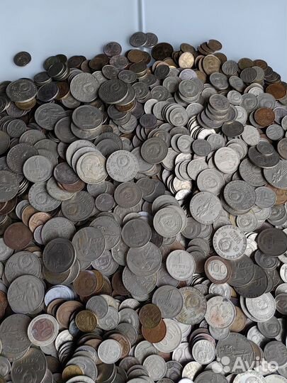 Монеты СССР. 9 кг. Около 8-10 тыс штук
