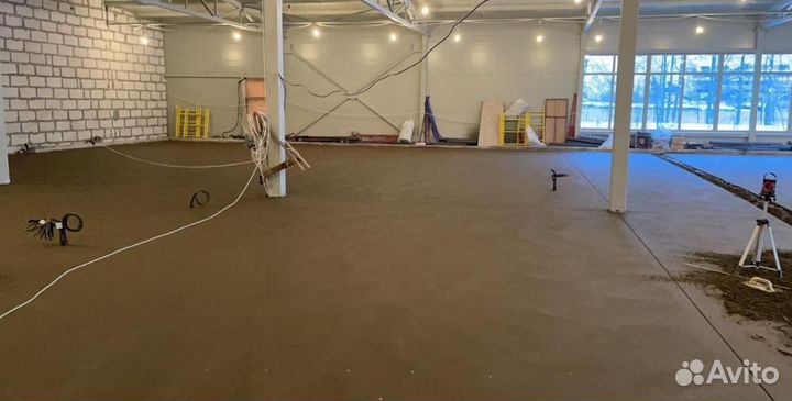 Полусухая стяжка пола за 1 день