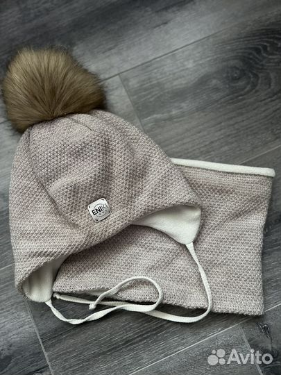 Зимний комплект шапка снуд