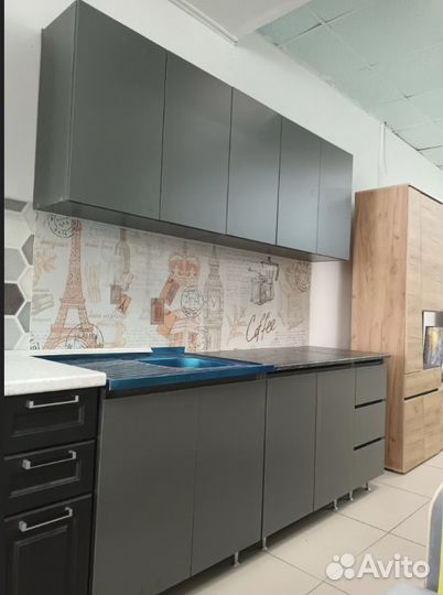 Кухня 2 метра челси графит