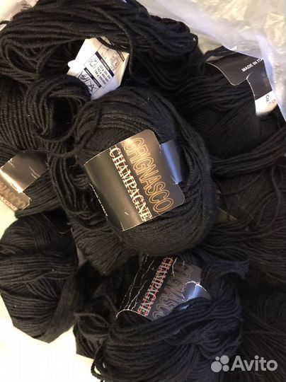 Пряжа Champagne Черный 50г