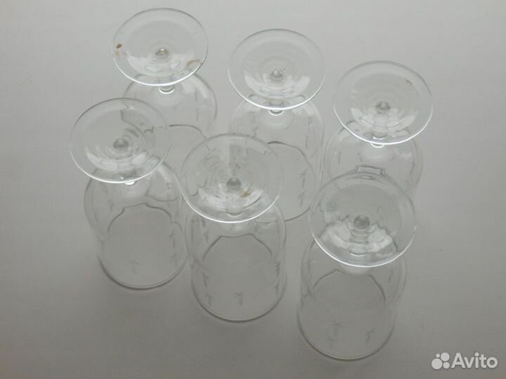 Рюмочки ликерные из СССР примерно 1950-х годов