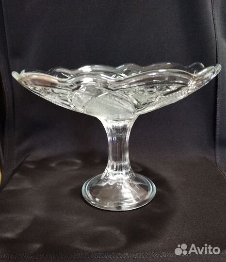 Ваза для фруктов на ножке, фруктовница СССР