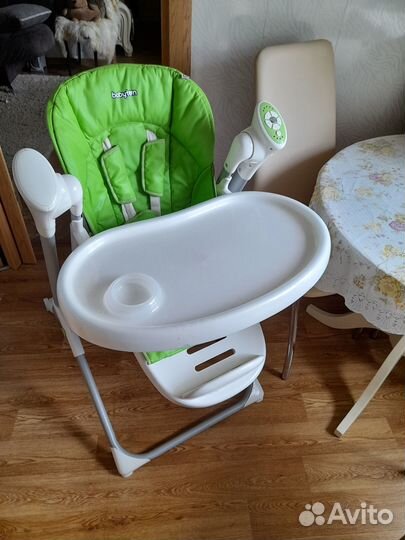 Детский стульчик для кормления 2 в 1 электрокачель