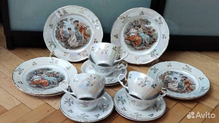 Чайные пары тарелки ГДР Мадонна