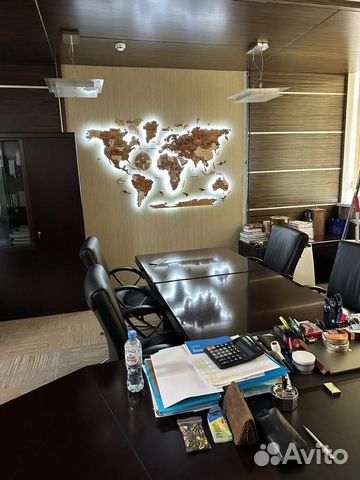 Деревянная карта мира с подсветкой